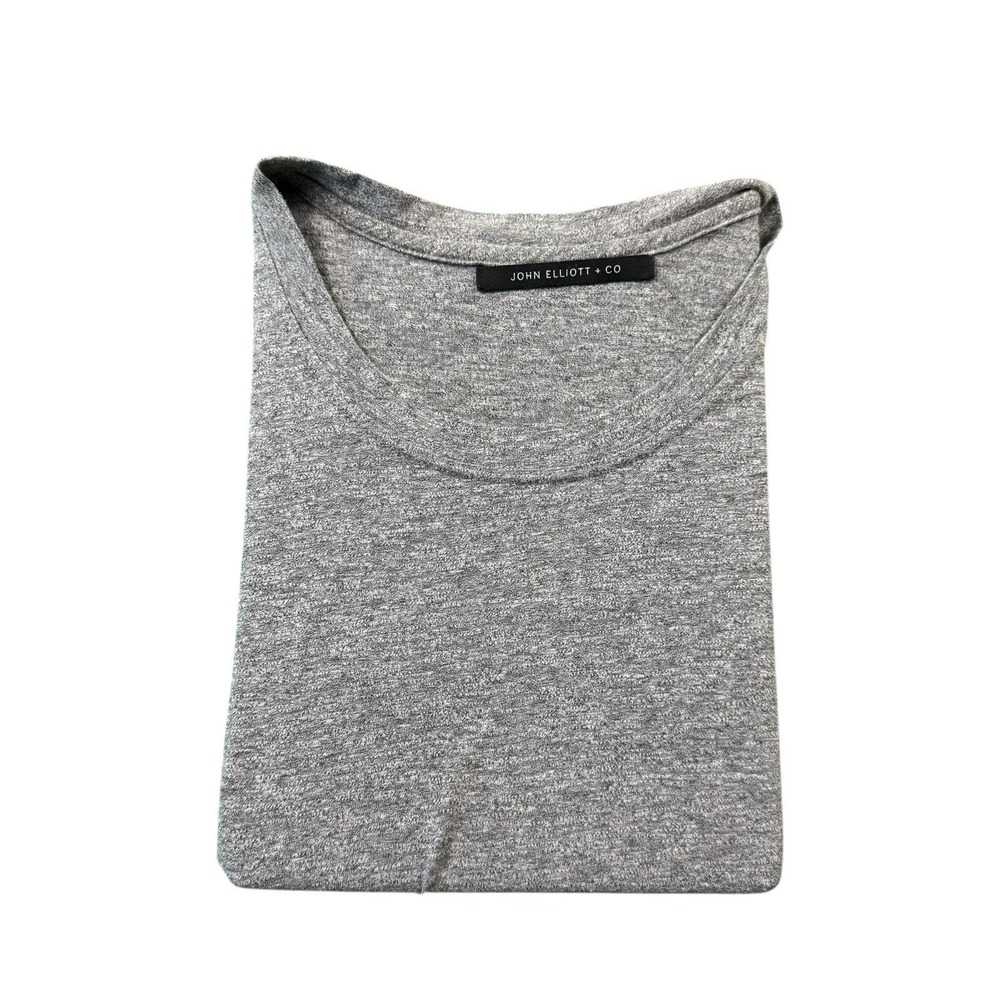 John Elliott Gray Crewneck Tri-Blend T Shirt Mens Size 3 L Made in USA